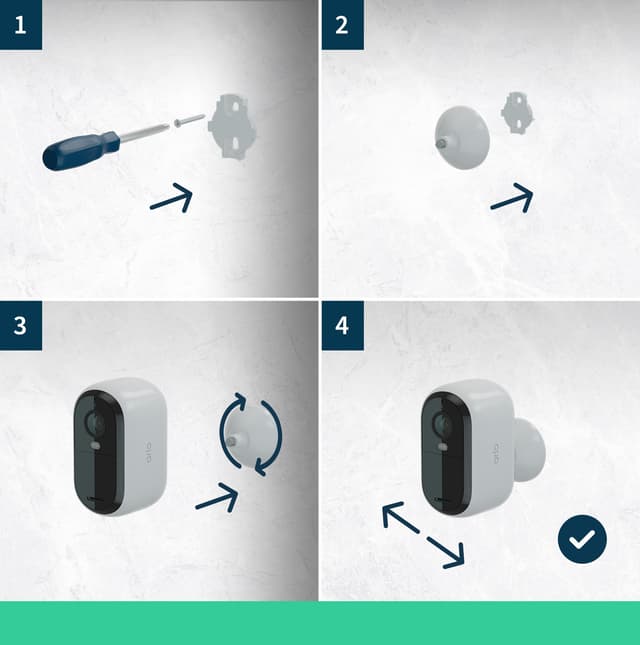 Arlo hjemmesikkerhedssæt, overvågningskamera og videodørklokke