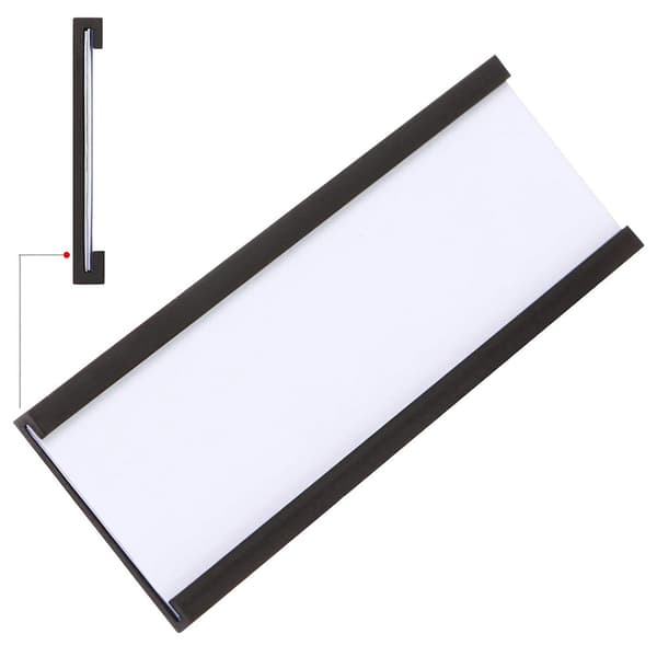Magnetisk etikettholder med kortinnsats - 150×50 mm, 10-pk