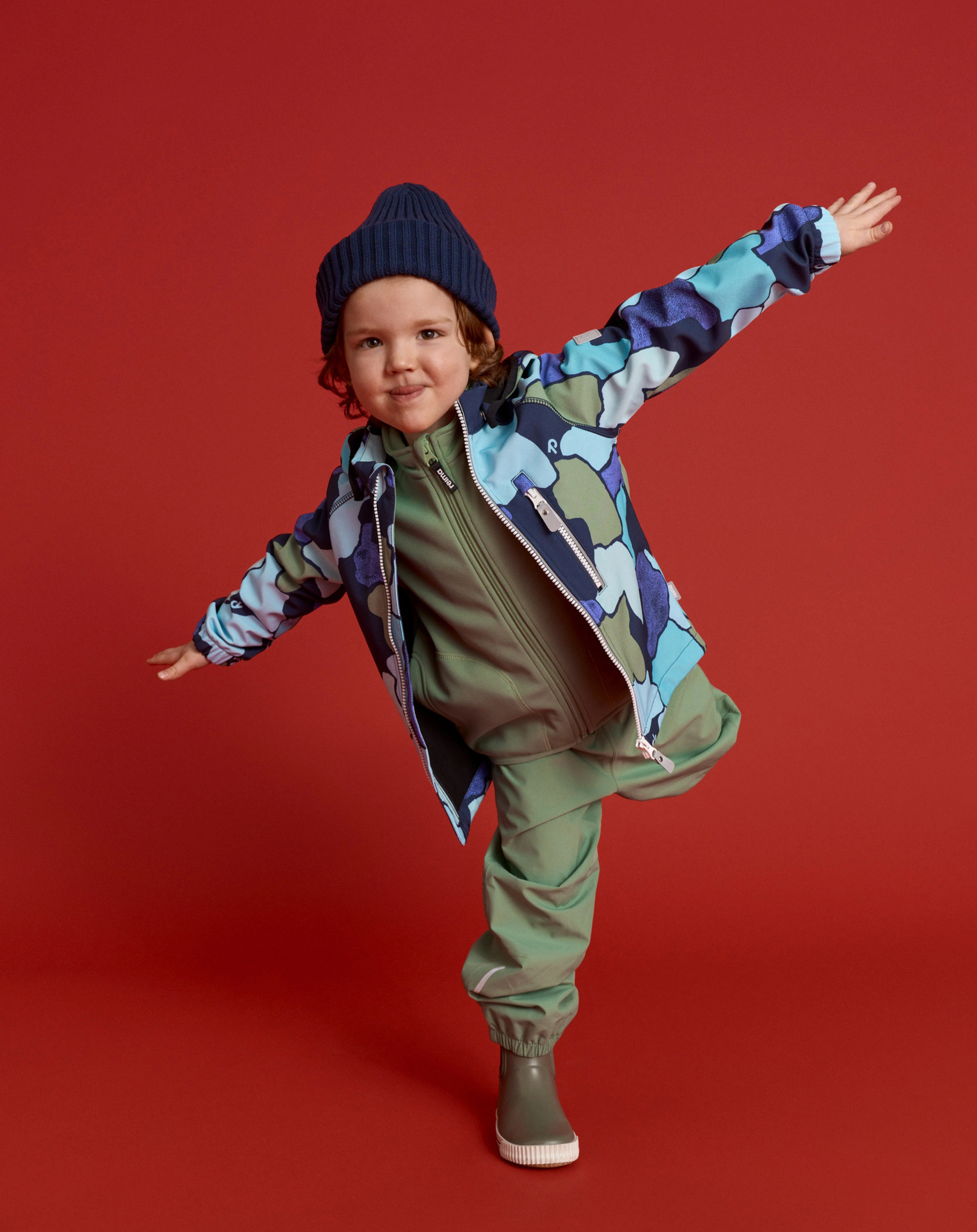 Softshelljacke VANTTI mit Innenfleece in navy