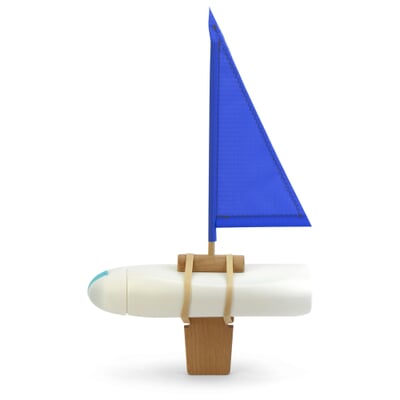 Bausatz Flaschenboot, Blau
