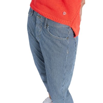 Pantalon femme Rayures Ourlets Bord Franc PLEASE