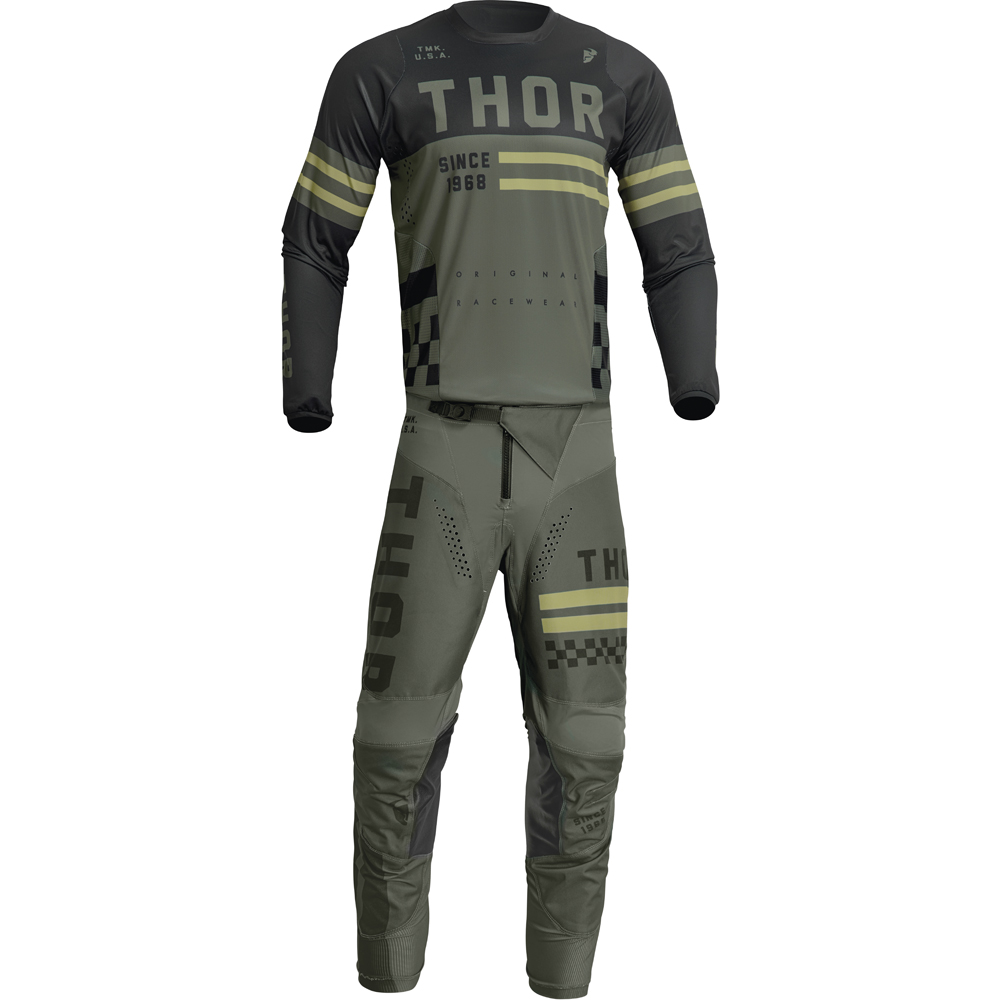 Thor Motocross - Pantalon Pulse Combat Kaki / Noir