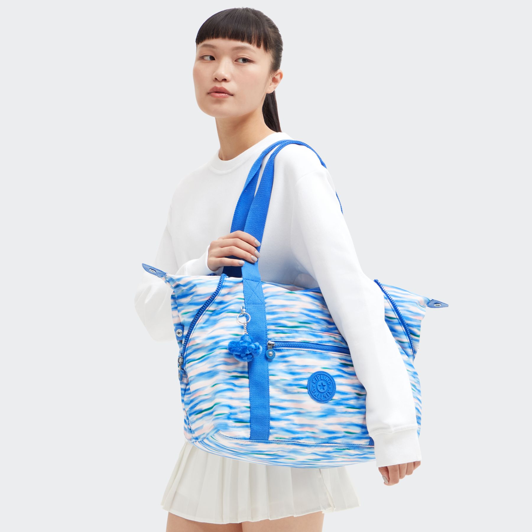 ART M Sac fourre-tout multi-usage taille moyenne avec manchon pour valise - Diluted Blue