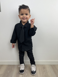 Little boys blouse - zwart (exclusief strikje)