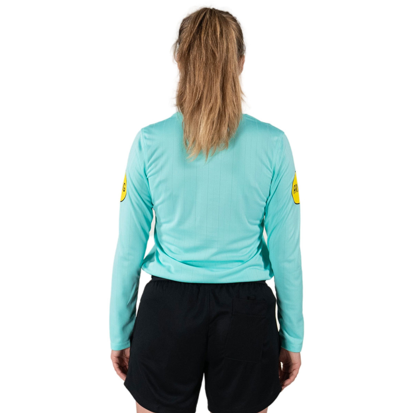 Nike KNVB Scheidsrechtersshirt 2024-2026 Lange Mouwen Dames Turquoise Zwart