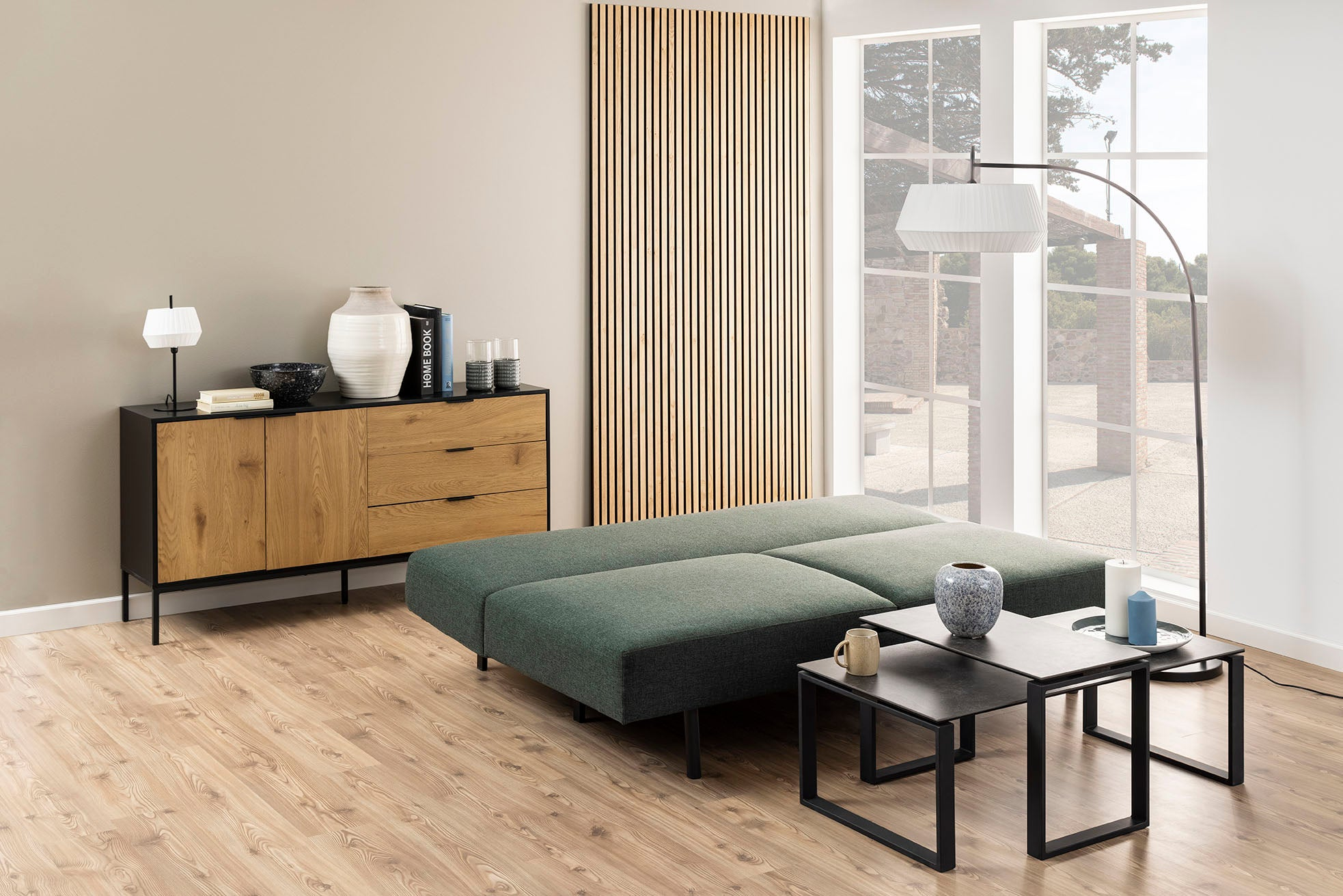 Riva Slaapbank - 200 x 105cm - Groen