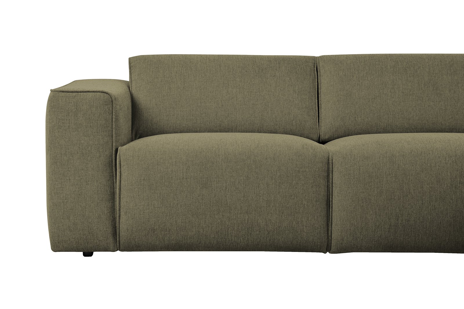 Enjoy hjørnesofa 2,5-seter med åpen ende høyre. Tekstil Brego 77 grønn  med sorte ben