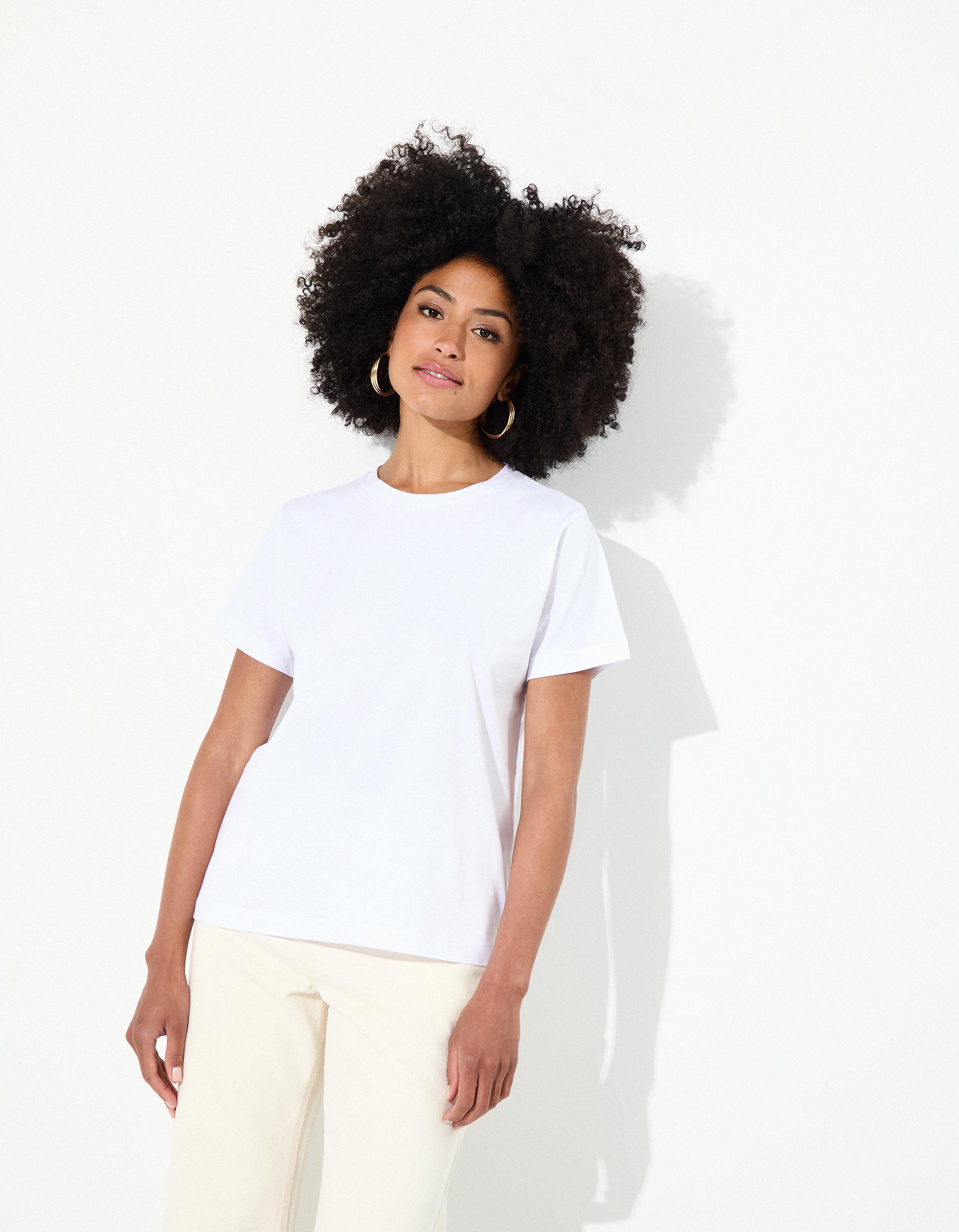 T-shirt, Mulher, Branco