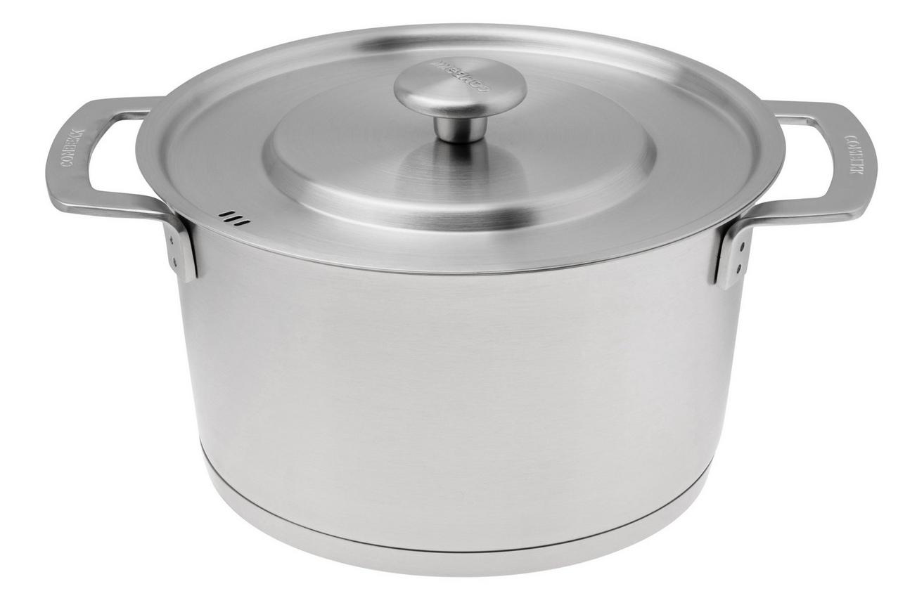 Combekk S-S 151104 Recycled Stainless Steel, kookpan met deksel 20 cm, 3,1L