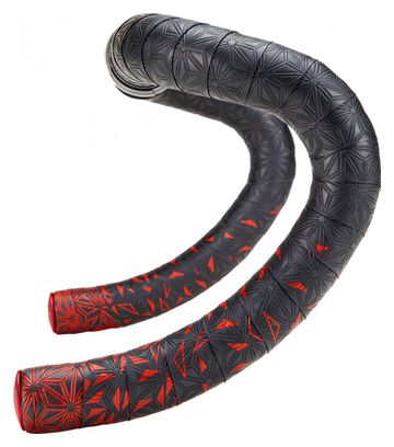 Ruban de Cintre Supacaz Super Sticky Kush Star Fade Rouge avec Bouchons