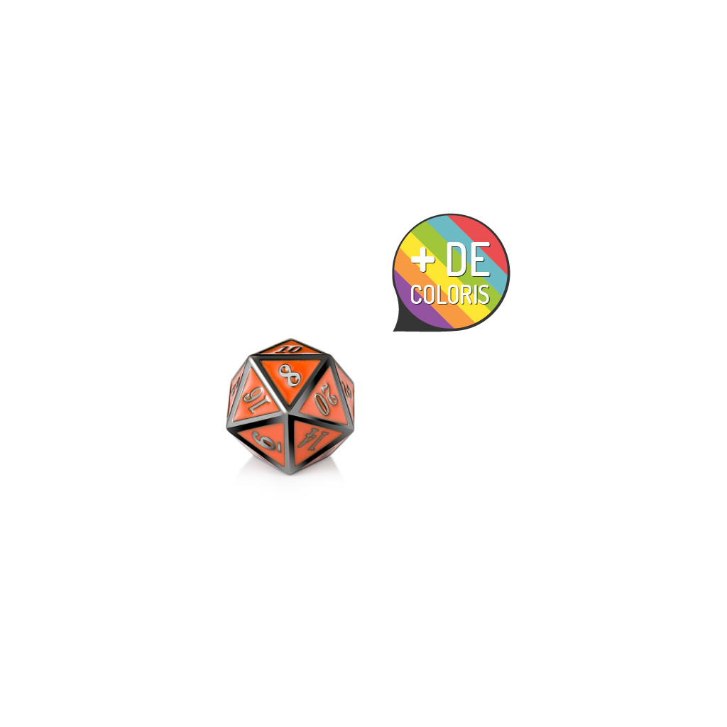 Set de 7 Dés JDR métalliques - Enamel and Gunmetal