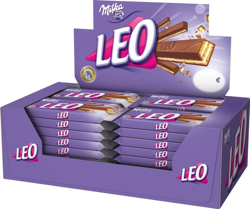 Milka - LEO Chocoladerepen - 32 Stuks - 33 Gram - Met Crispy Wafels