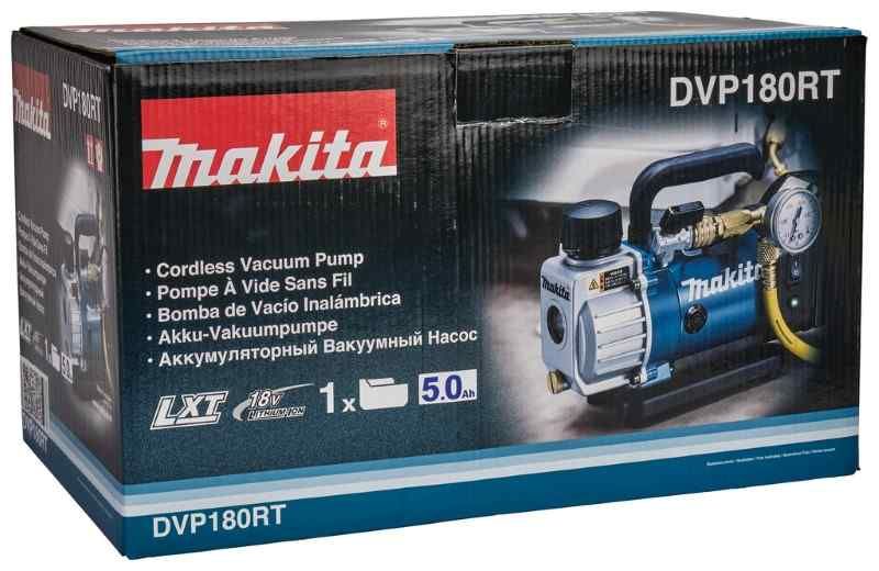 Makita DVP180RT 18V Vacuümpomp (1x 5.0 Ah) en  lader, in aluminium koffer
