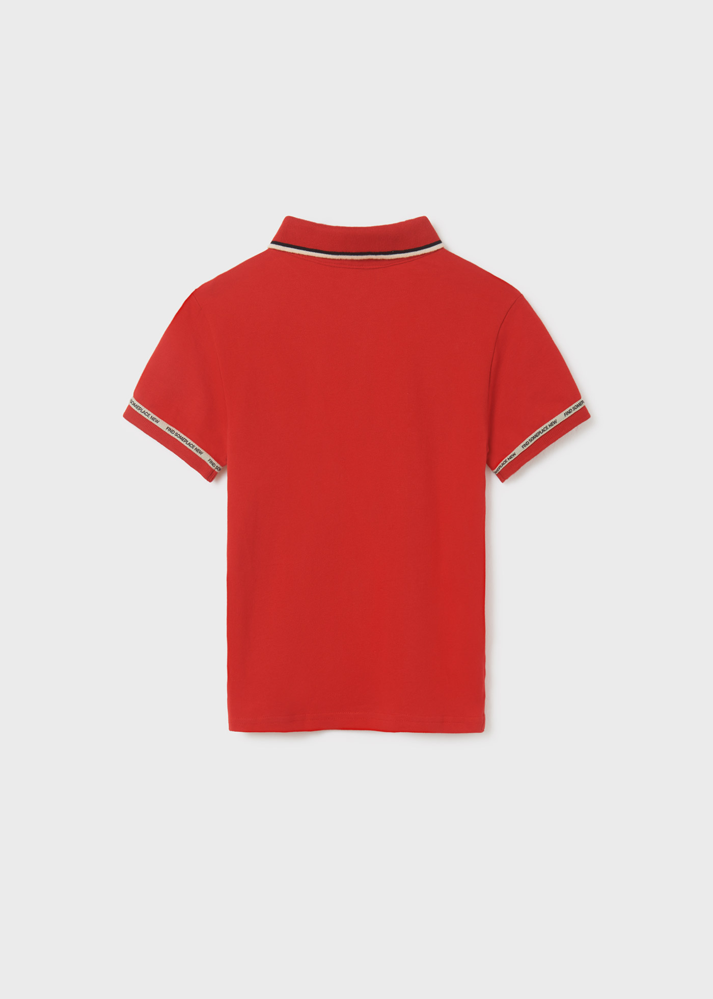 Camisa polo de algodão para menino