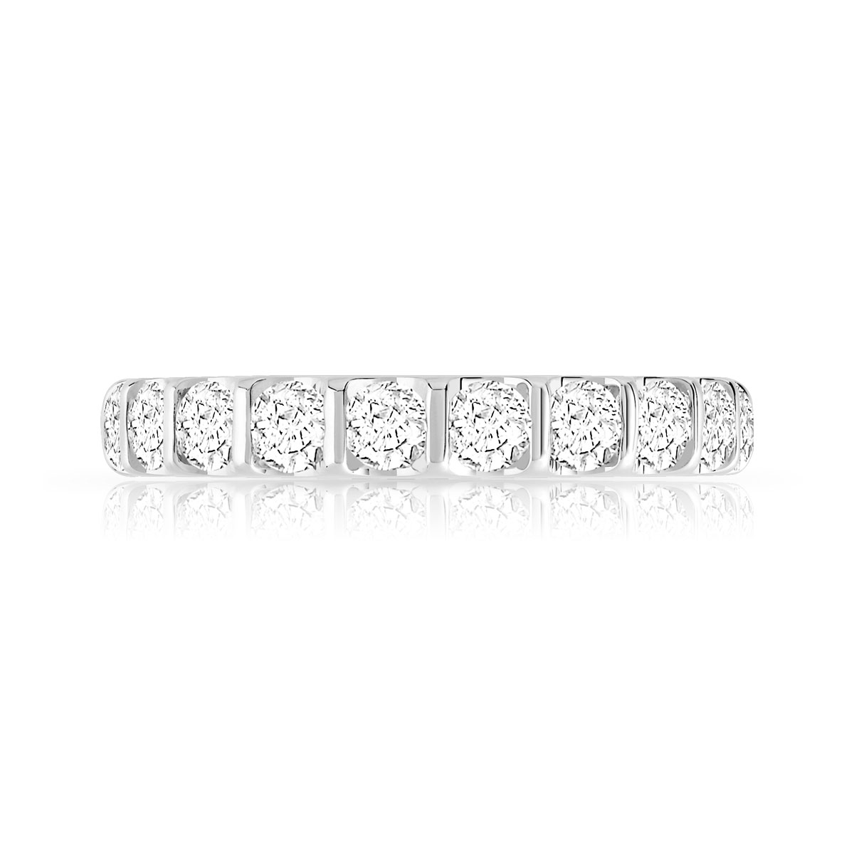 Alliance demi-tour or 750 blanc diamant H/P1