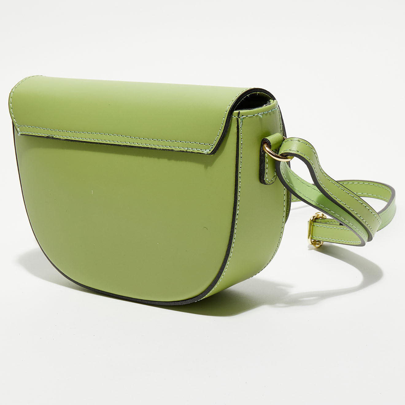 Christian Laurier Sac bandoulière en Cuir Kena vert pistache - 22x16x5.5 cm