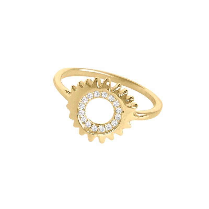 Bague plaquée or oxyde