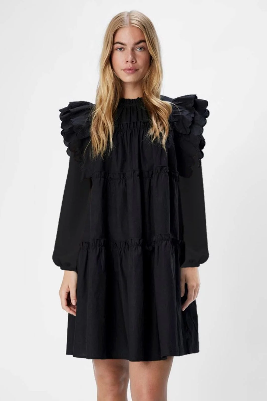Object Objhope L/S Short Dress 4789764 black