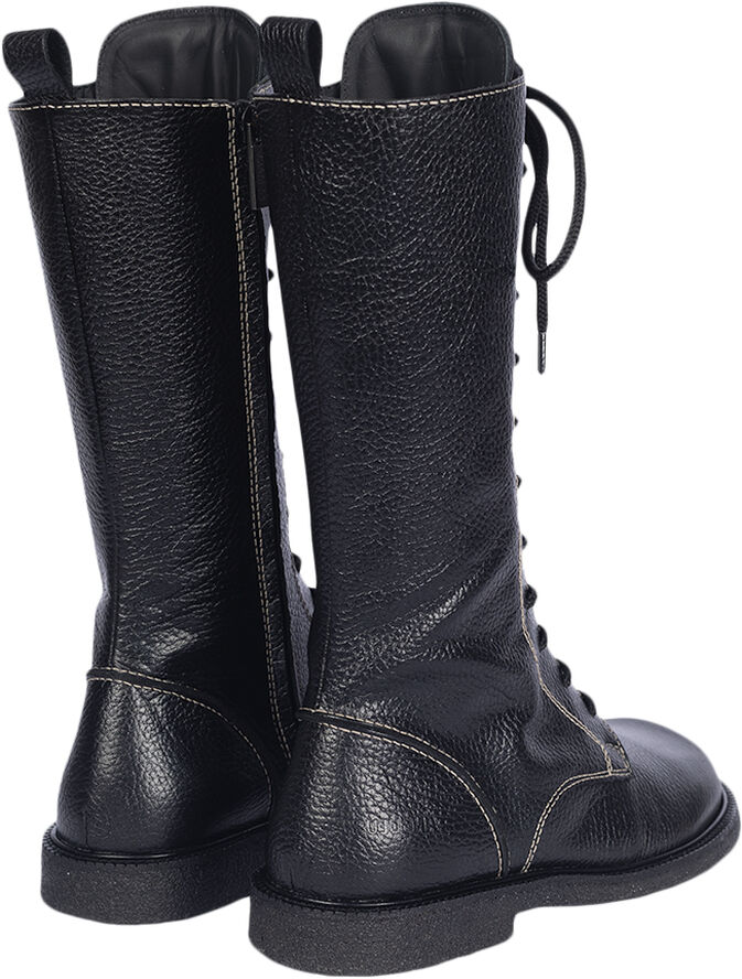 ANGULUS Langskaftet snørestøvle med kontras 2504  black