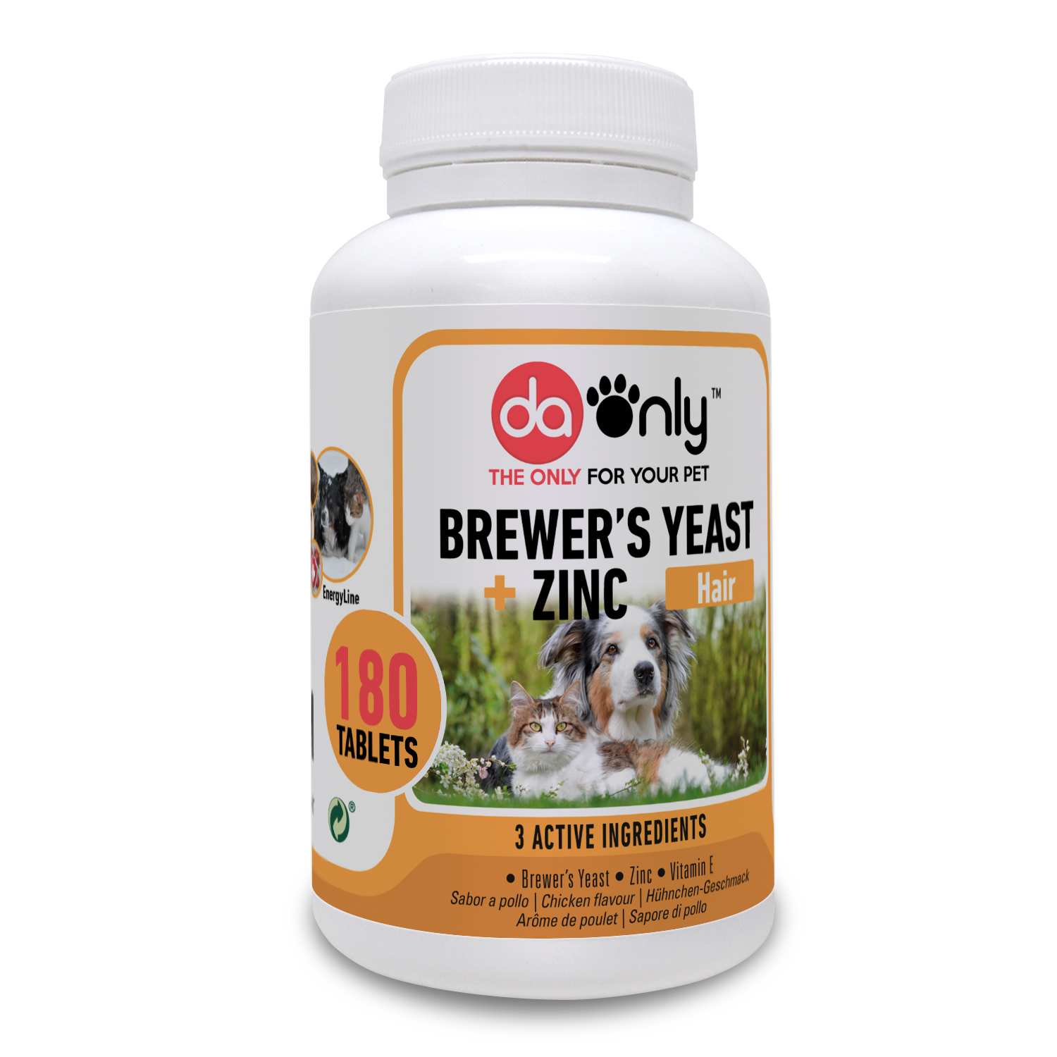 Levedura de cerveja Daonly para cães e gatos.