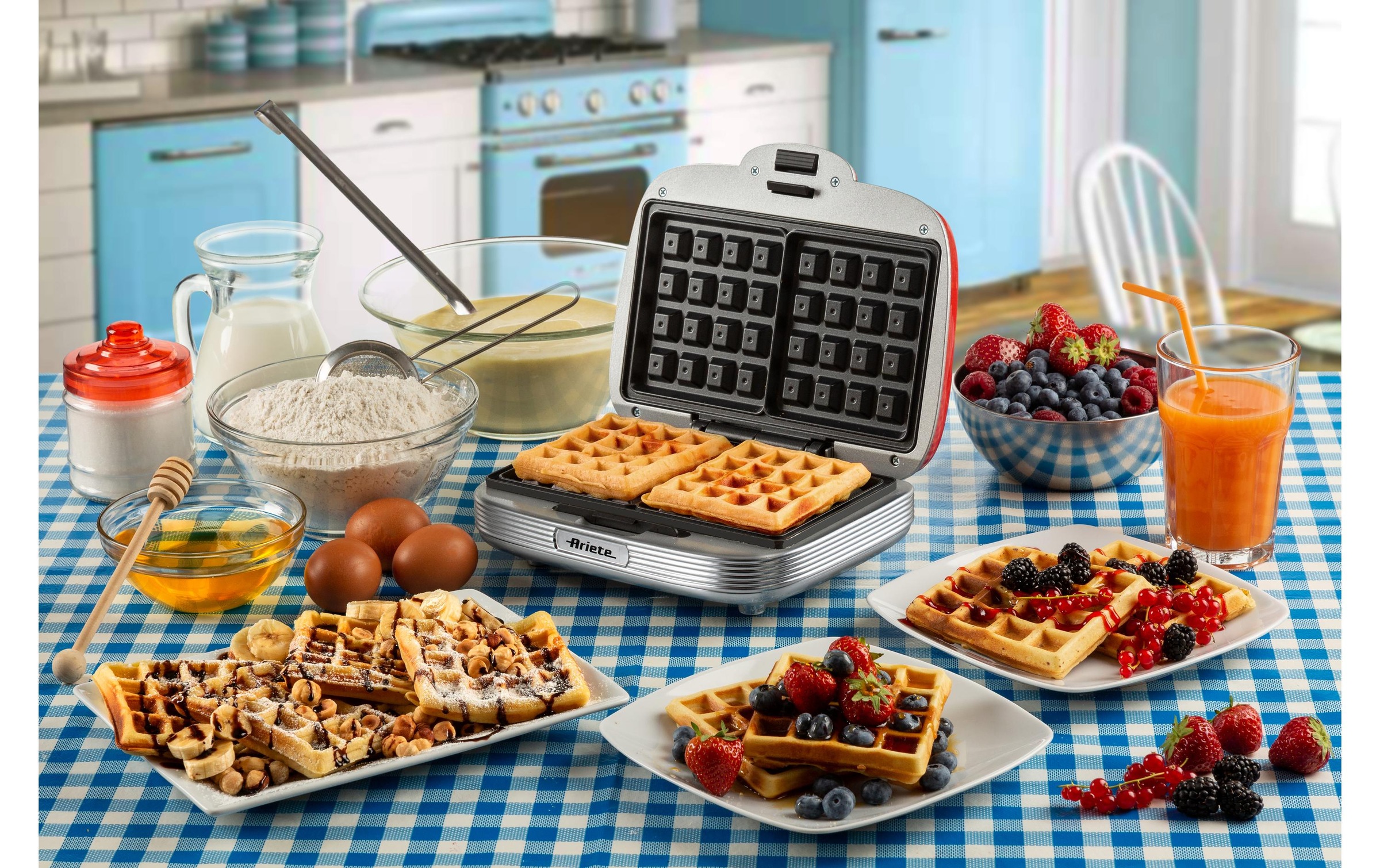 Ariete Waffeleisen »Party Time ARI-1973-RD Rot/Weiss« 700 W