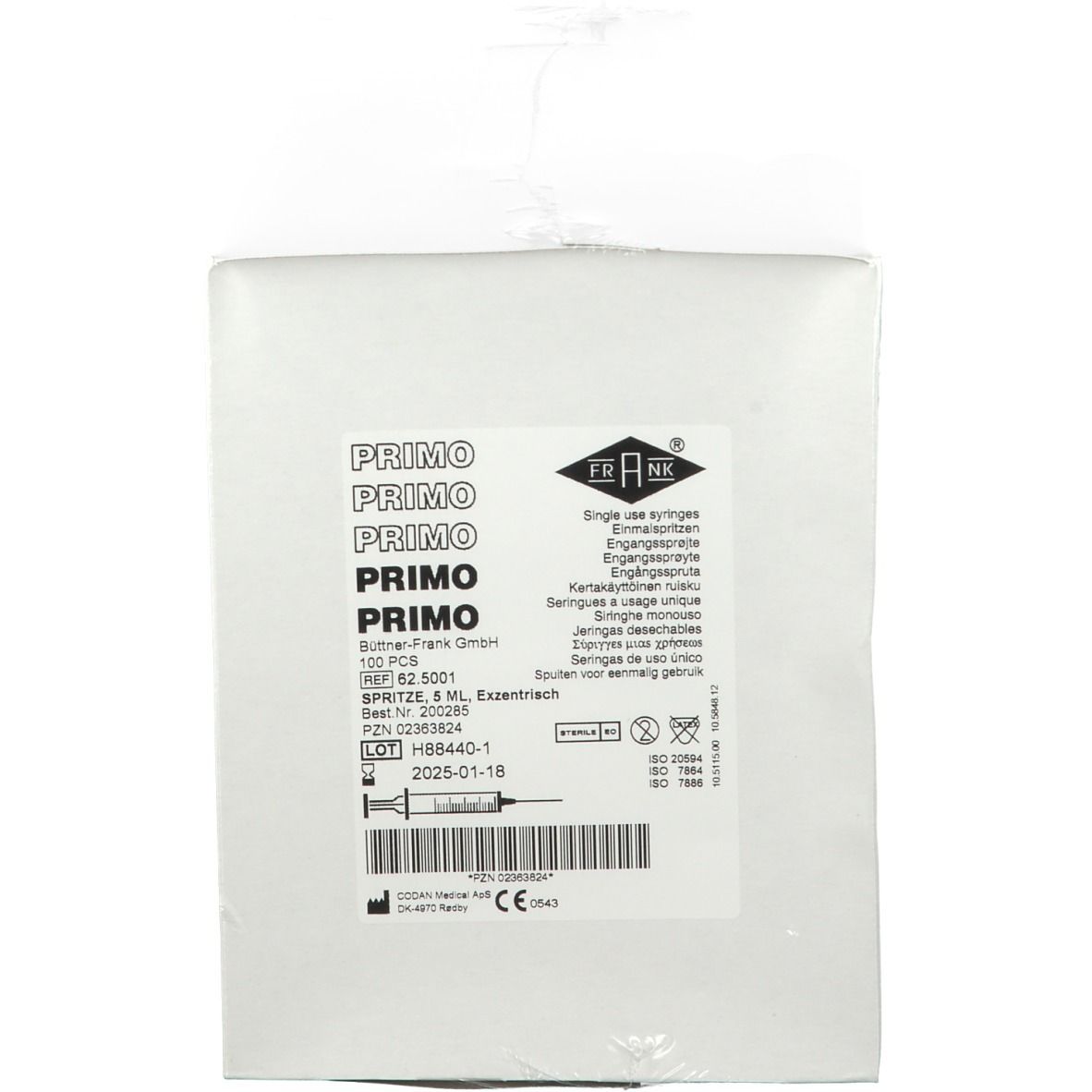 Primo® Einwegspritze 5ml exzentrisch