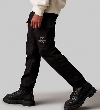 Calvin Klein Bukser - Essential Woven Cargo - Sort