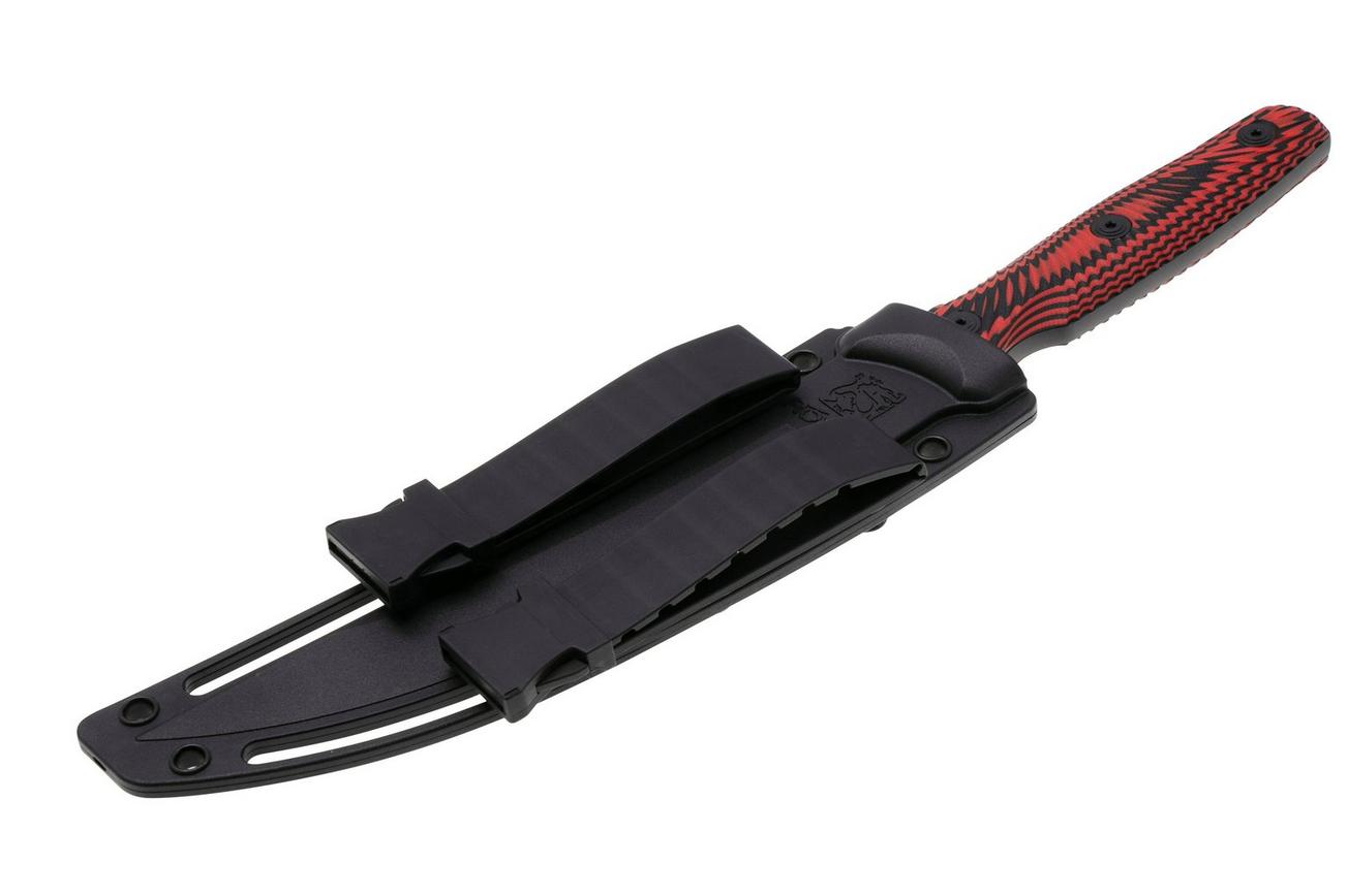 Spartan Blades Spartan-Ronin Torii, Black Red G10, PVD D2, tactisch mes