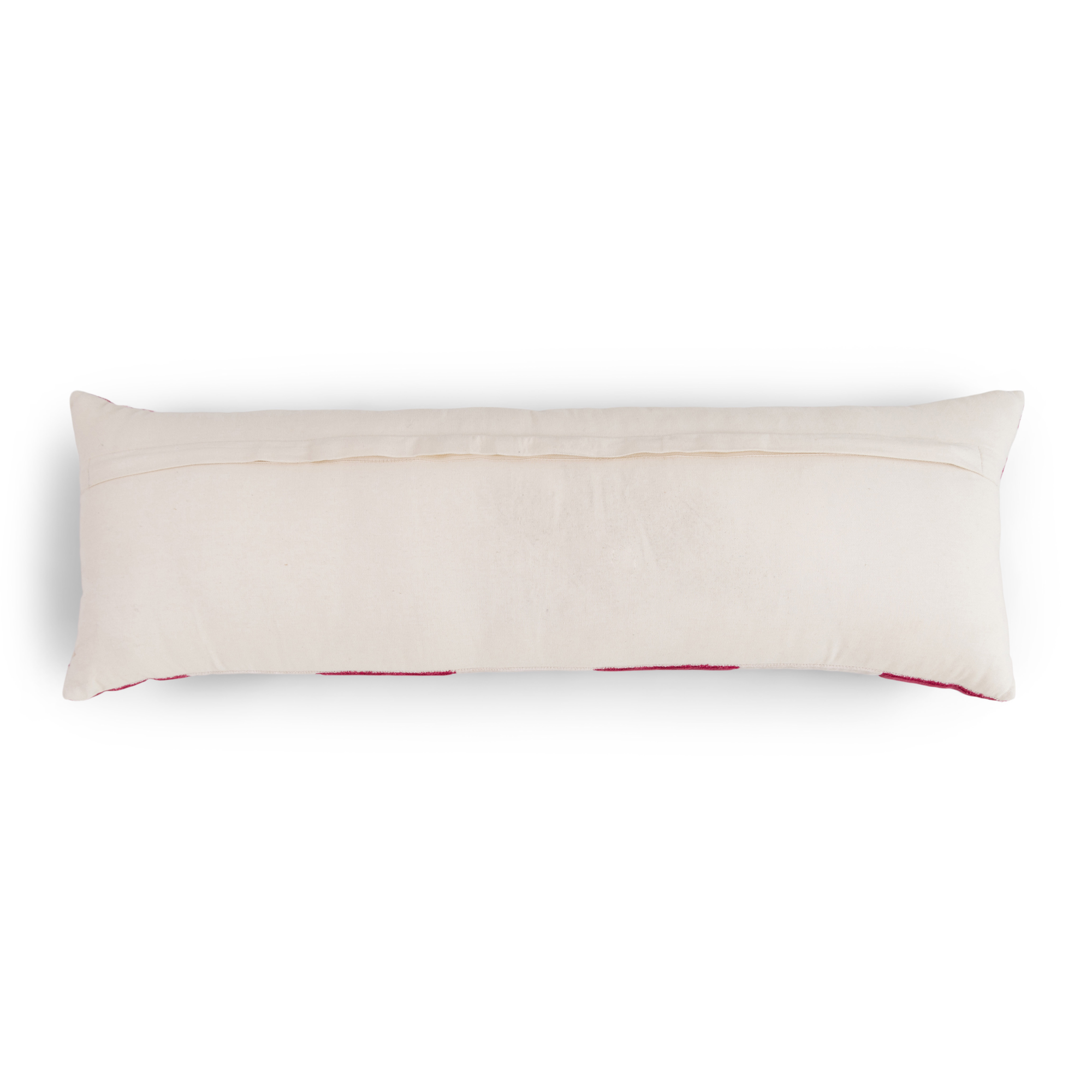 Sierkussen Block 30x90 cm pink/off-white