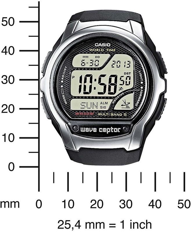 Casio Wave Ceptor WV 58R 1AEF Herenhorloge 43 mmmm Zwart