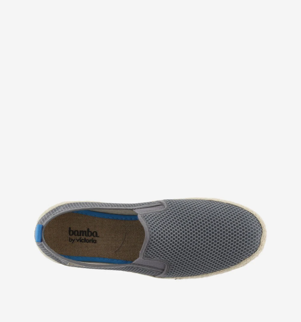 ANDRÉ ÉLASTIQUES MESH Espadrilles en mesh pour homme GRIS
