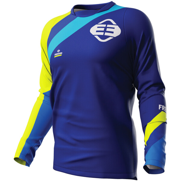 Freegun - Maillot Devo Rainbow Bleu / Jaune