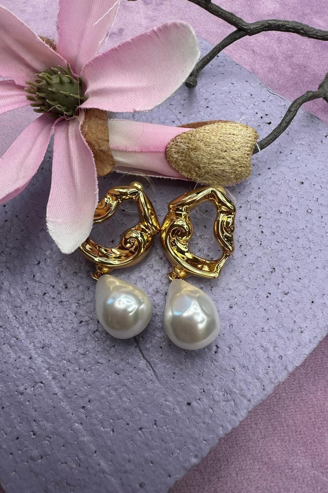 Mellow Moon Pearl Drop Earring