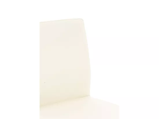 Lot de 2 Tabouret de bar - Similicuir & Acier inoxydable - Crème - Cadiz
