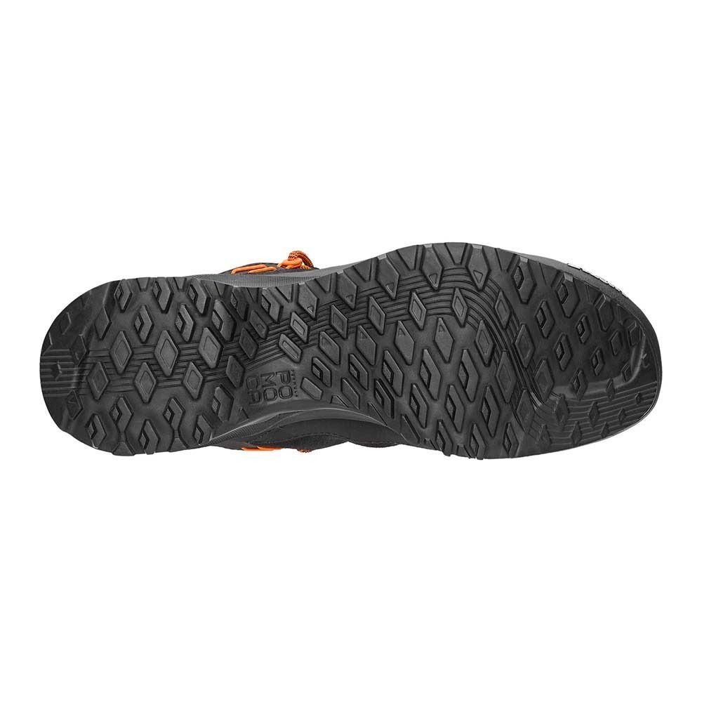 Salewa MS WILDFIRE LEATHER - Chaussures approche Homme black/fluo orange