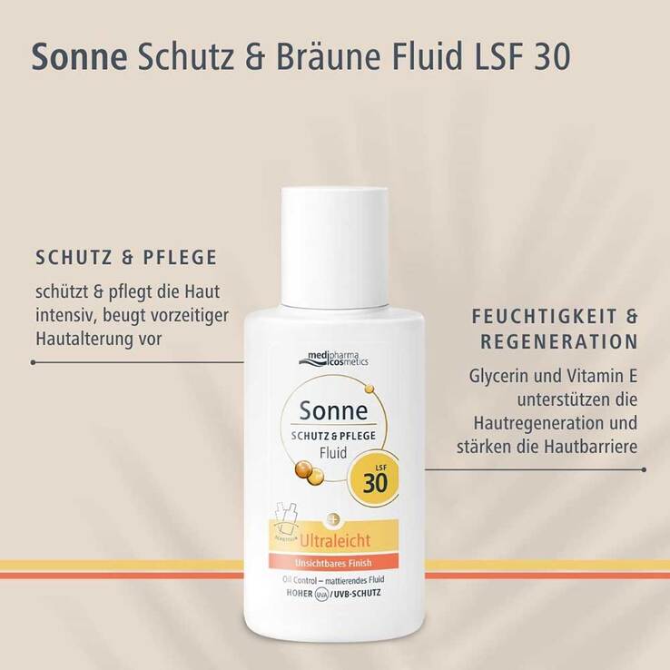 Sonne Schutz & Pflege Fluid ultraleicht LSF 30, 50 ml