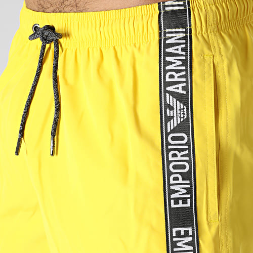 Short De Bain A Bandes 211740-3R443 Jaune