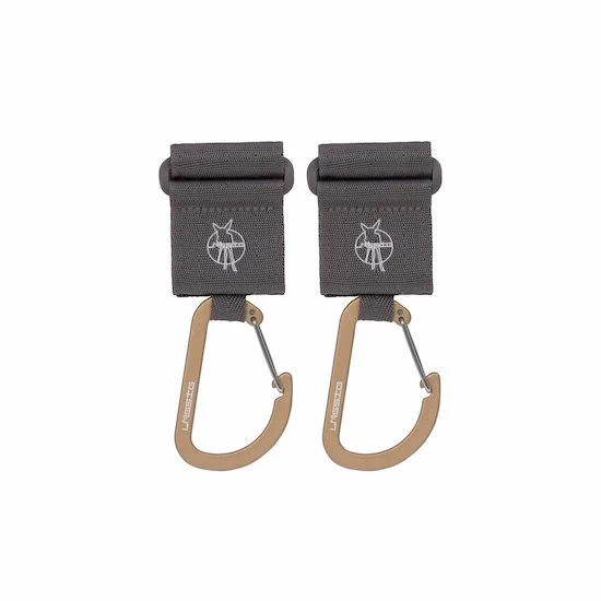 Attaches poussette avec mousqueton (lot de 2)   Anthracite        de               Lässig