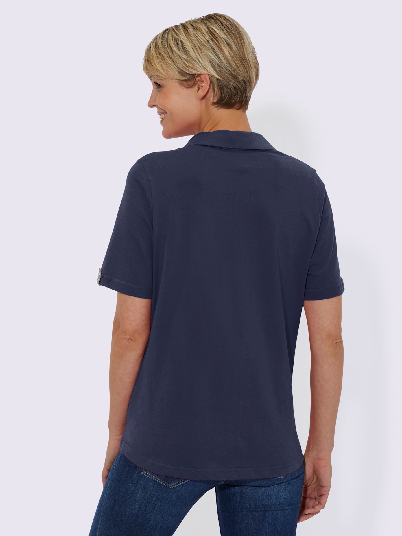 Polo sportif en mélange de matières confortable