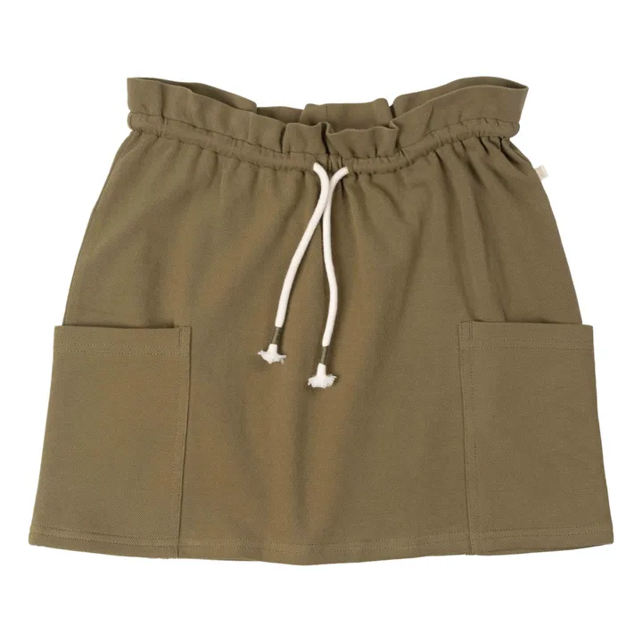 Minimalisma Jupe Coton Bio Edna | Vert kaki