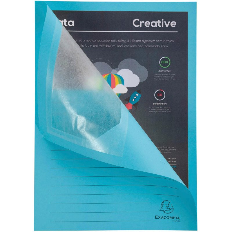 Chemises coin papier avec fenêtre Super Exacompta couleurs assorties - Paquet de 10