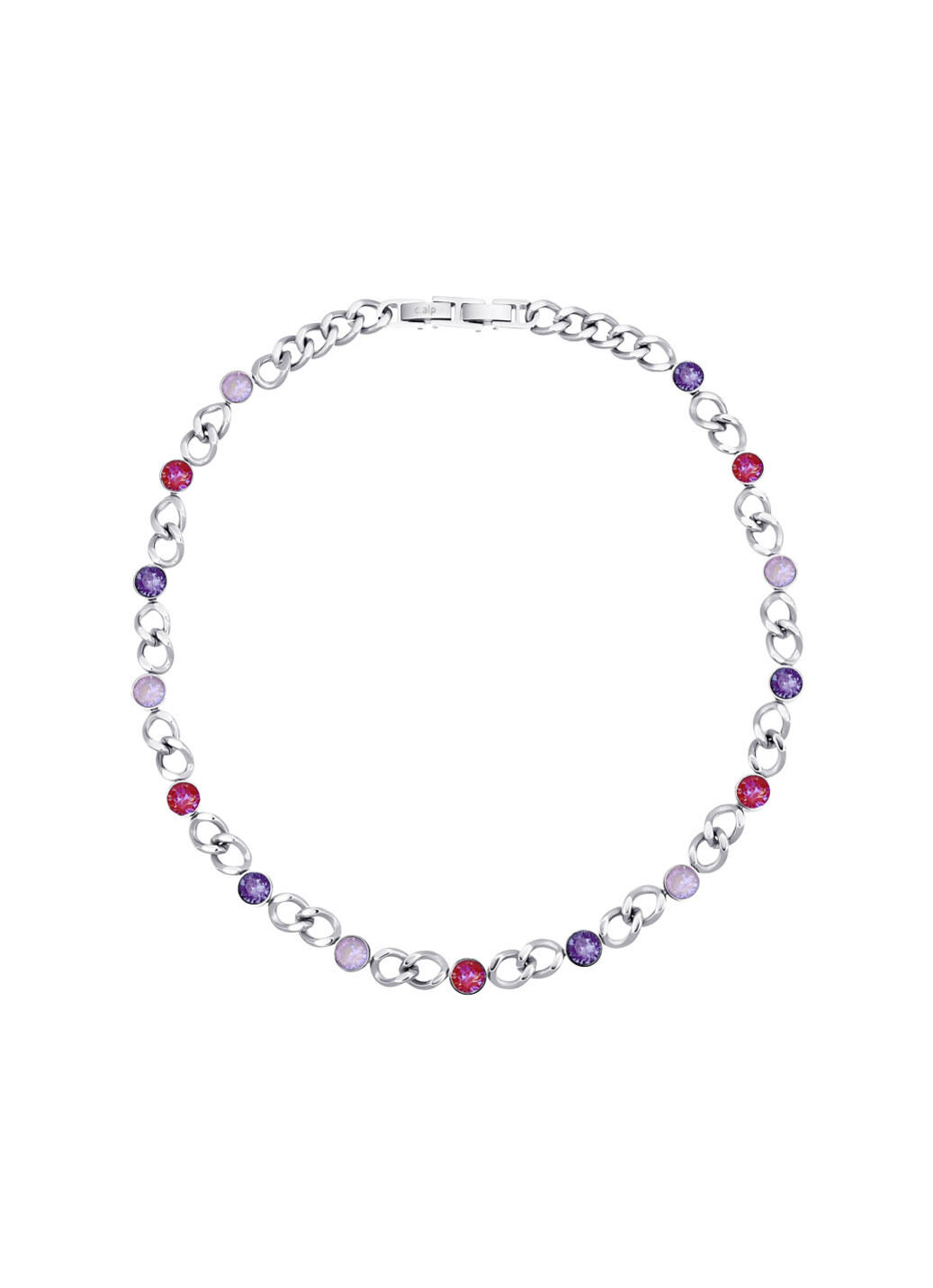 Halskette mit Kristallen in Pink