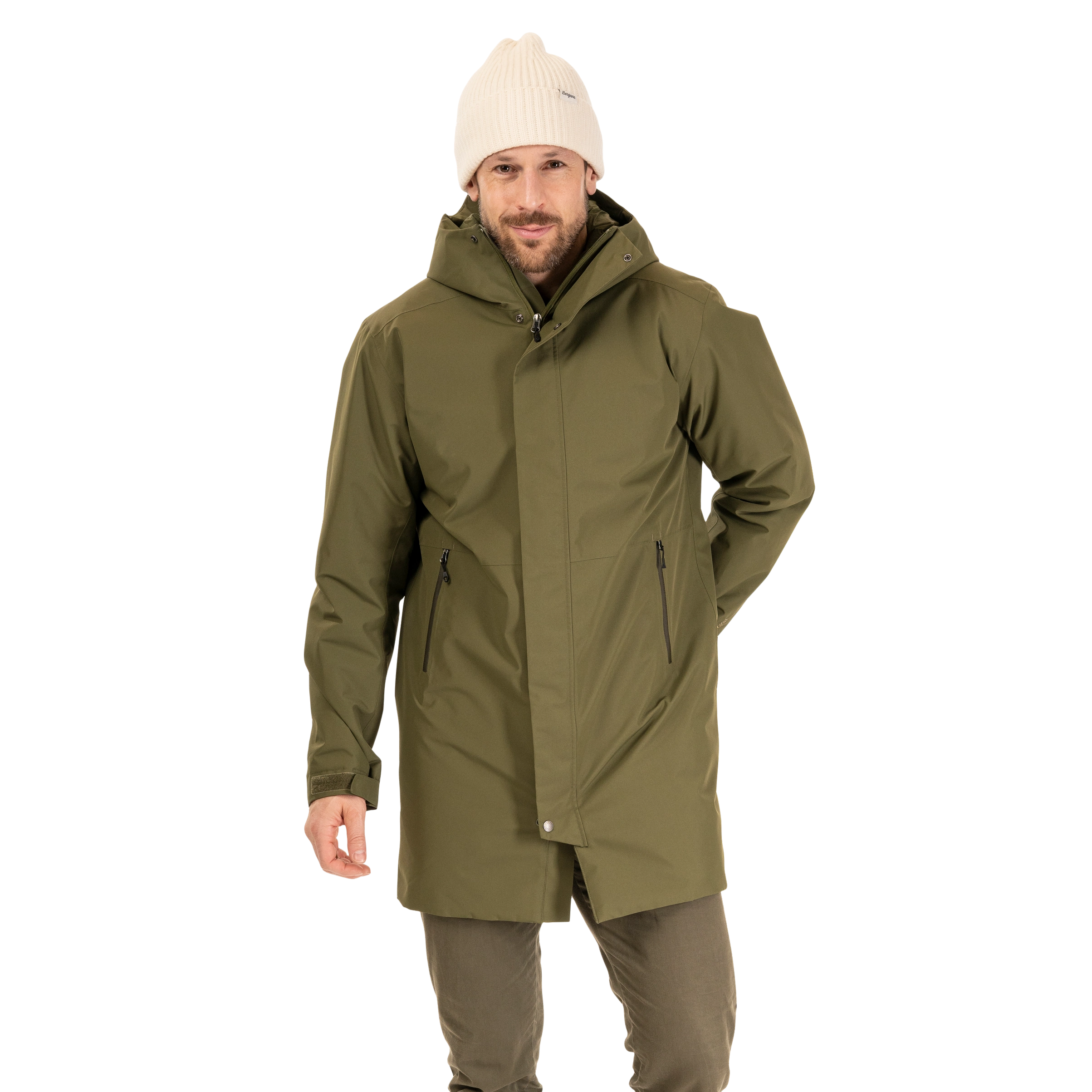 Urban Insulated Shell Coat Men Dark Green Mud