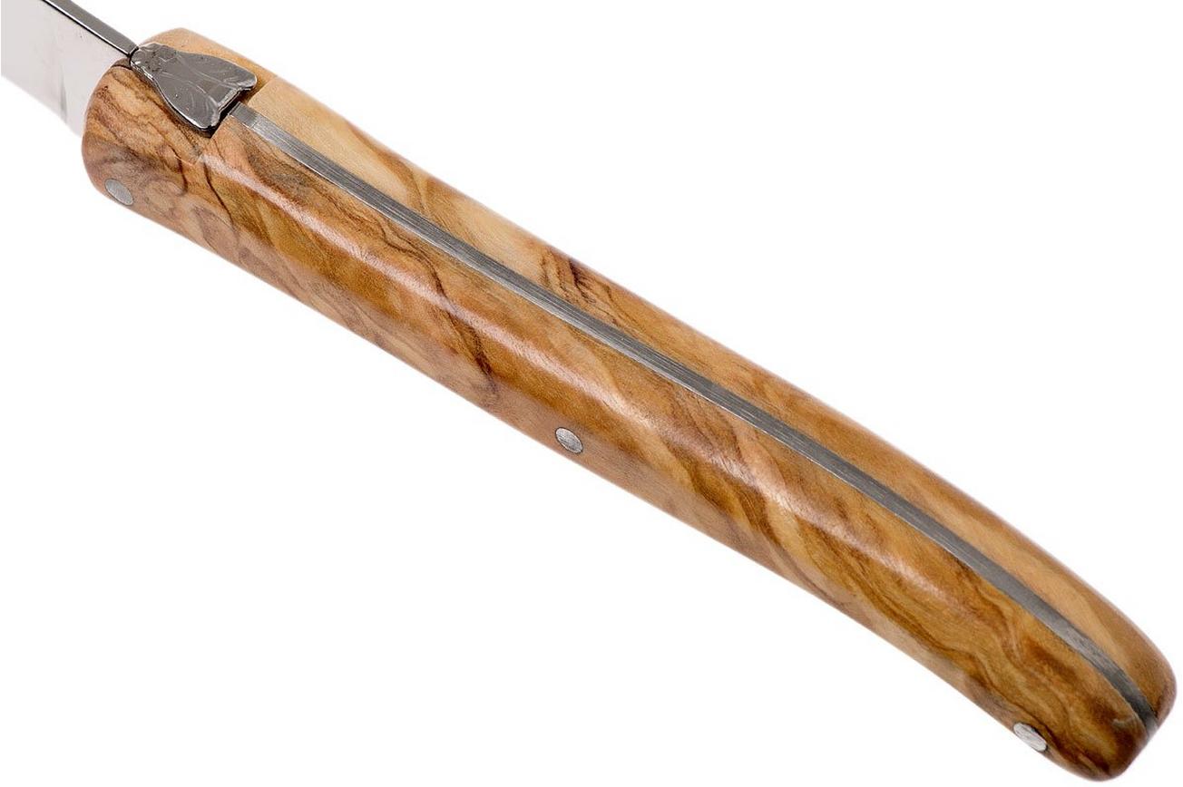 Claude Dozorme Laguiole Steakmesset 6-delig zonder bolster, Olijfhout