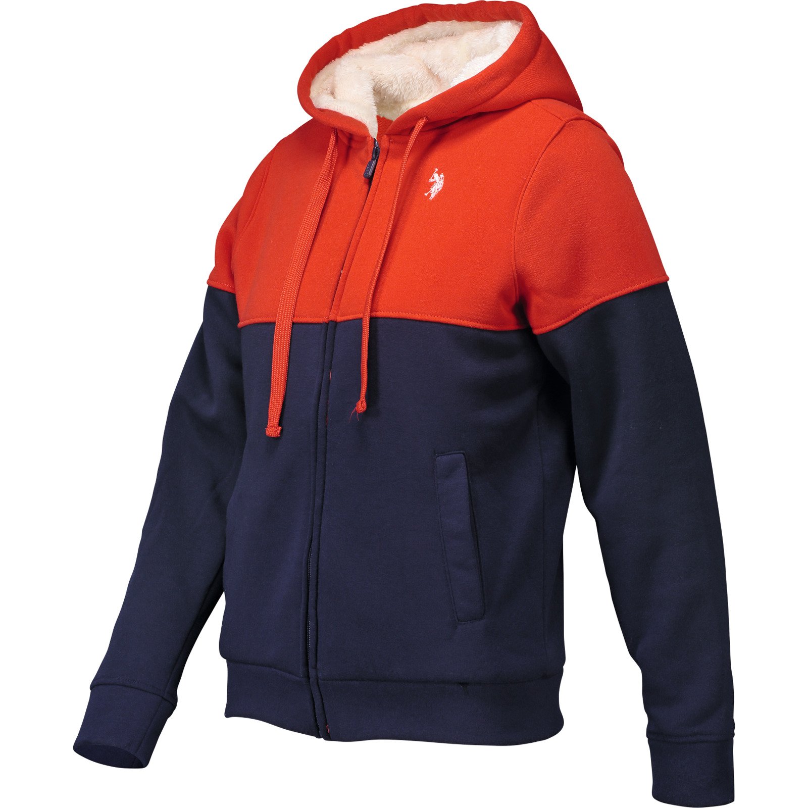 US Polo 2Farb Teddyjacke Da., rosa, L