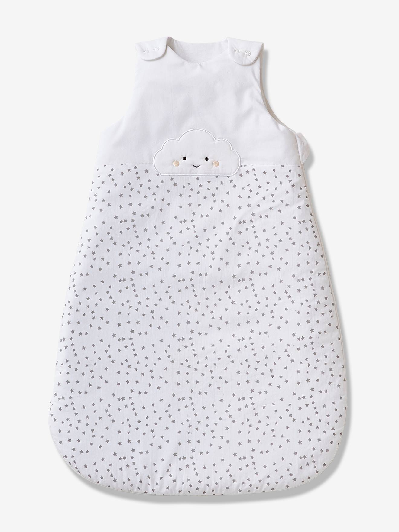 Bolsa sem mangas, White Cloud, branca lisa com estampas.