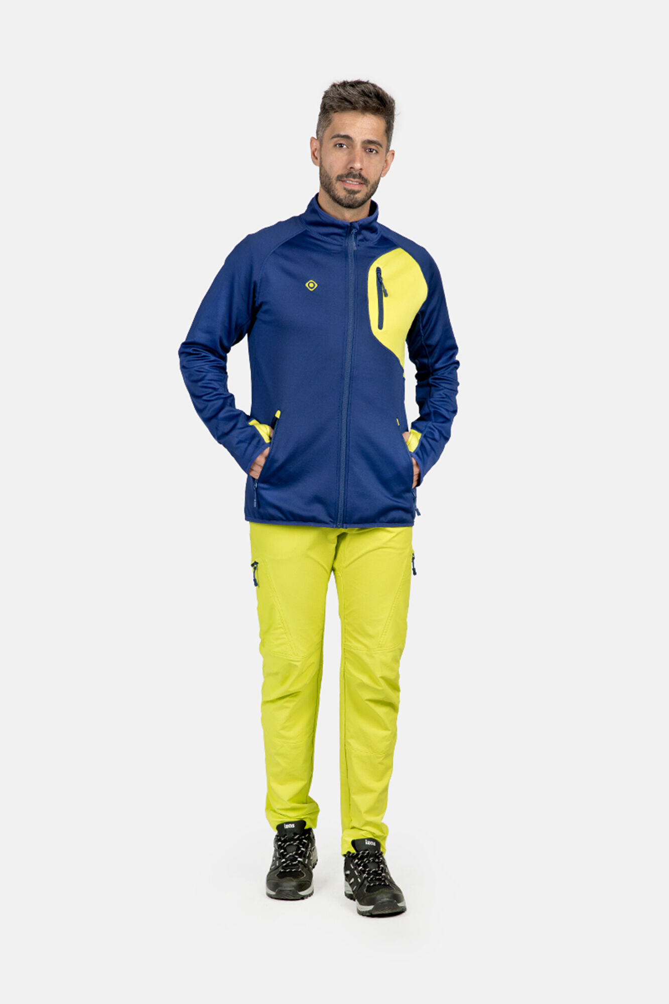 Casaco de lã polar Ebro com fecho de correr - Azul médio