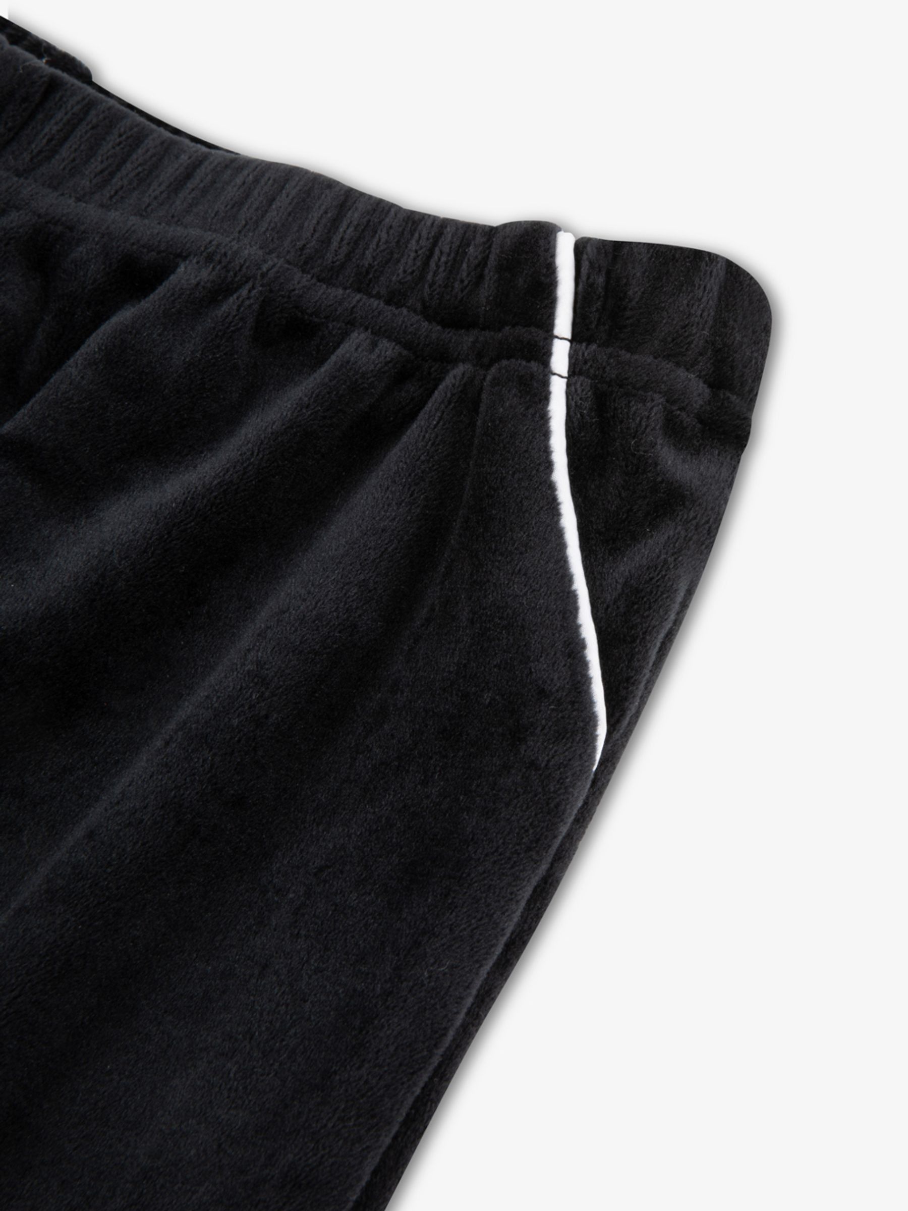 Zwart - The Little Tailor Luxe kerstpyjama voor kinderen van zacht aanvoelend velours