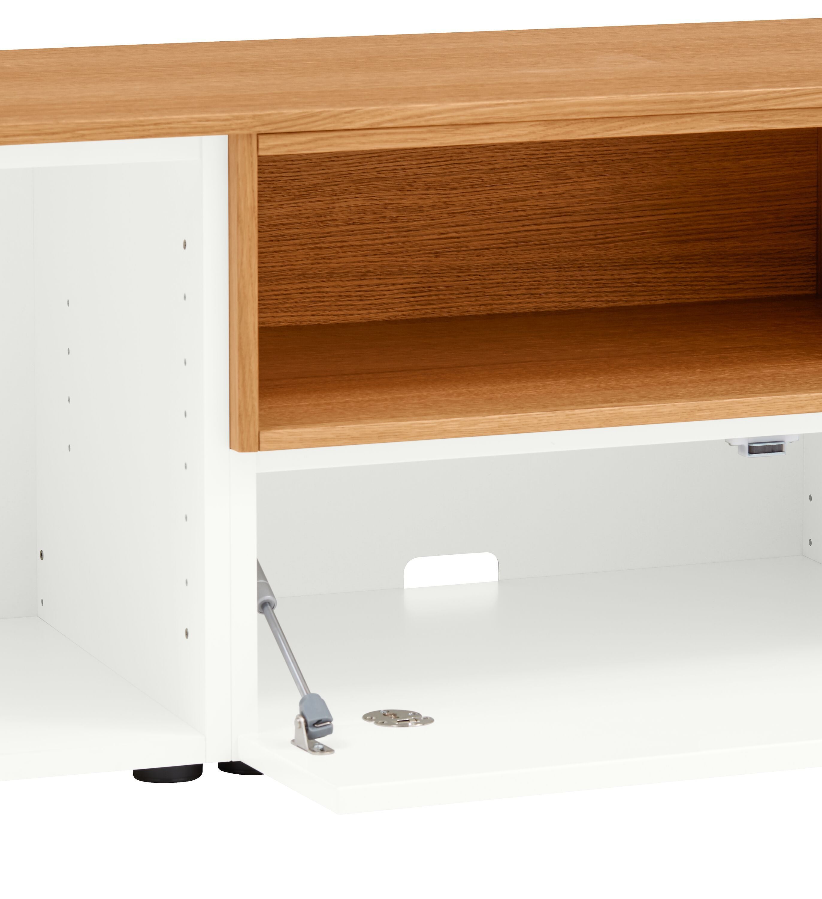 TILL Lowboard - Weiss / Eiche / B: 168.0 cm x T: 41.0 cm x H: 38.4 cm