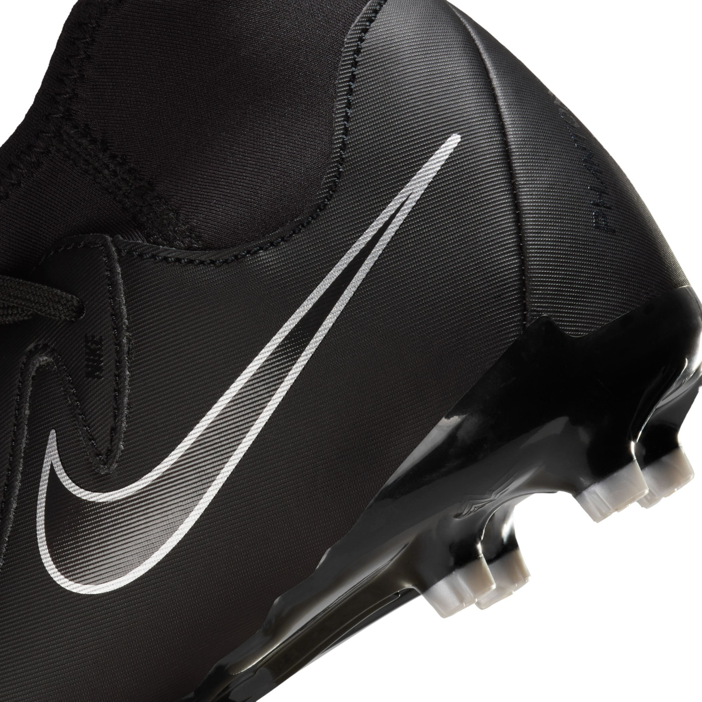 Nike Phantom Luna II Academy Gras / Kunstgras Voetbalschoenen (MG) Kids Zwart Donkergrijs